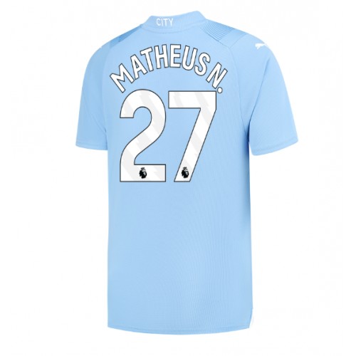 Pánský Fotbalový dres Manchester City Matheus Nunes #27 2023-24 Domácí Krátký Rukáv
